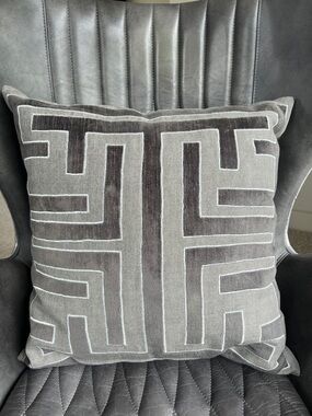 Z Gallerie Geometric Velvet Accent Pillow
